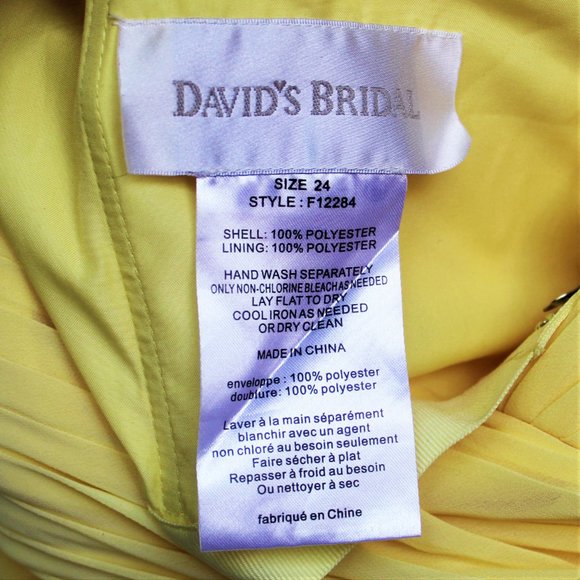 Short Crinkle Chiffon Dress with Front Cascade - Picture 2 of 2